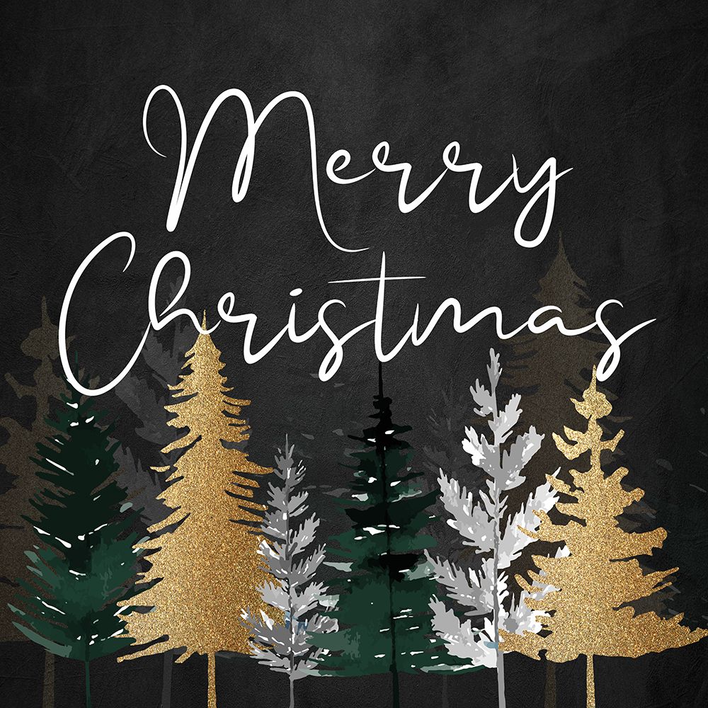 Merry Christmas Pines art print by Kimberly Allen for $57.95 CAD