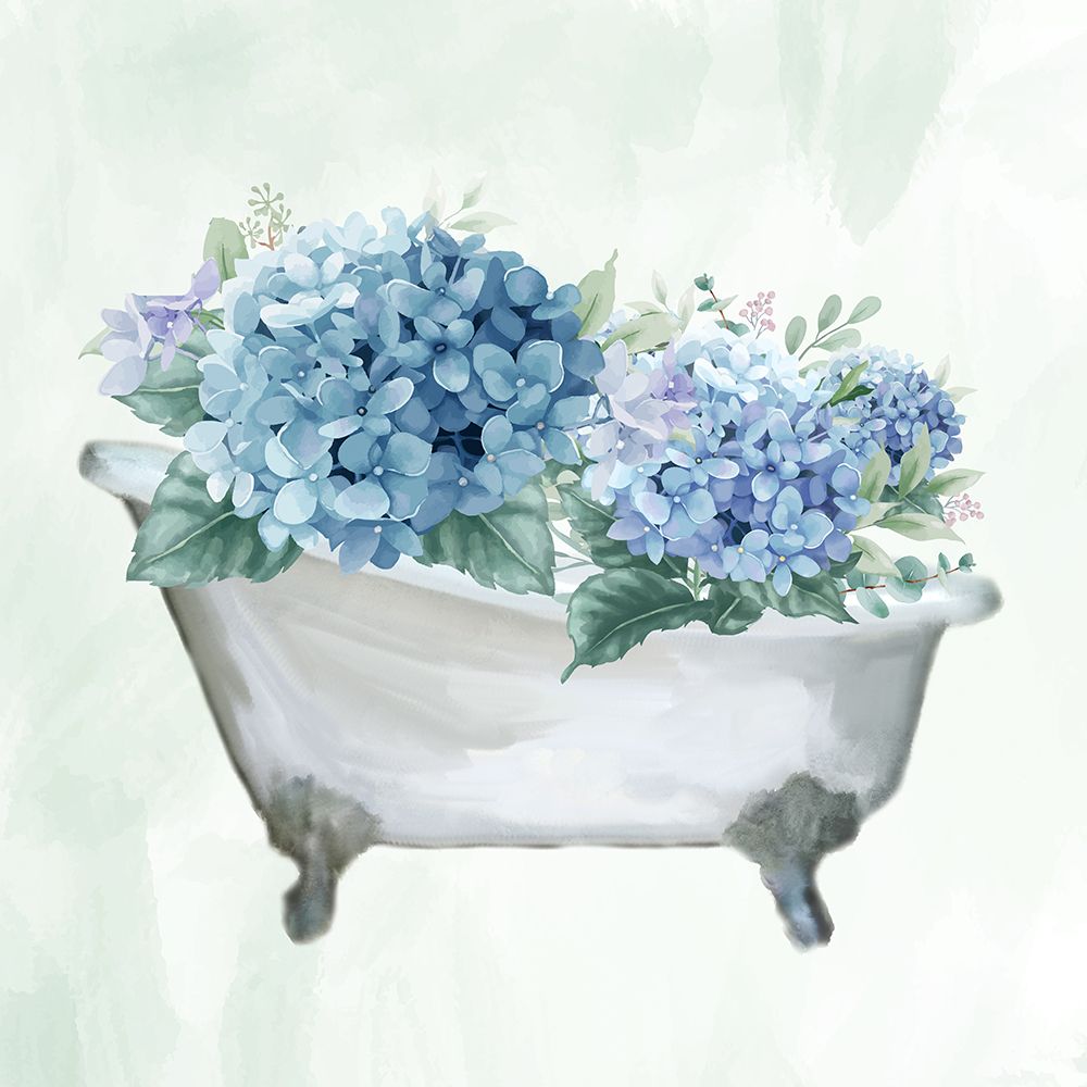 Hydrangea Bath 1 art print by Kimberly Allen for $57.95 CAD