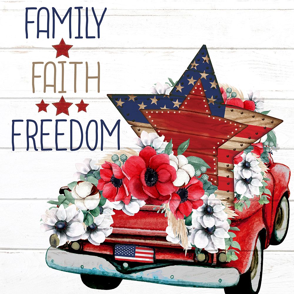 Family Faith Freedom art print by Kimberly Allen for $57.95 CAD