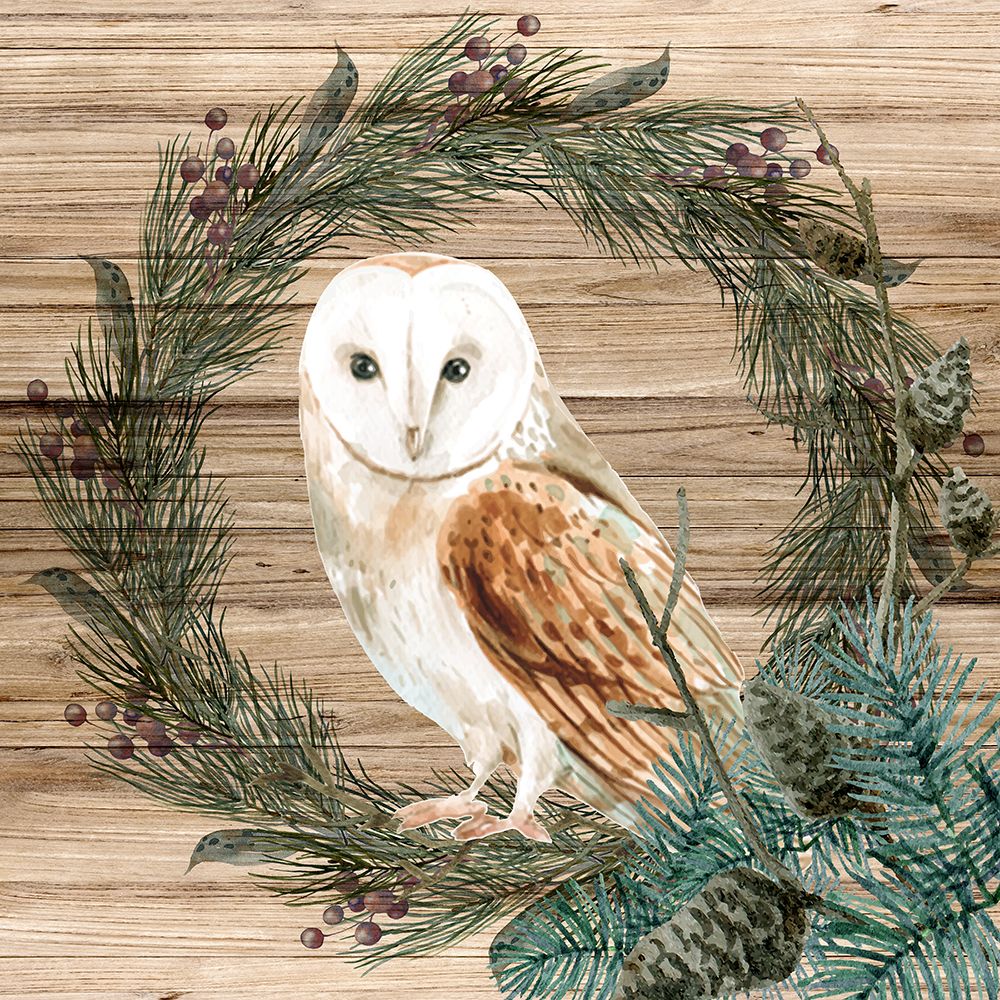 Owl Wreath art print by Kimberly Allen for $57.95 CAD