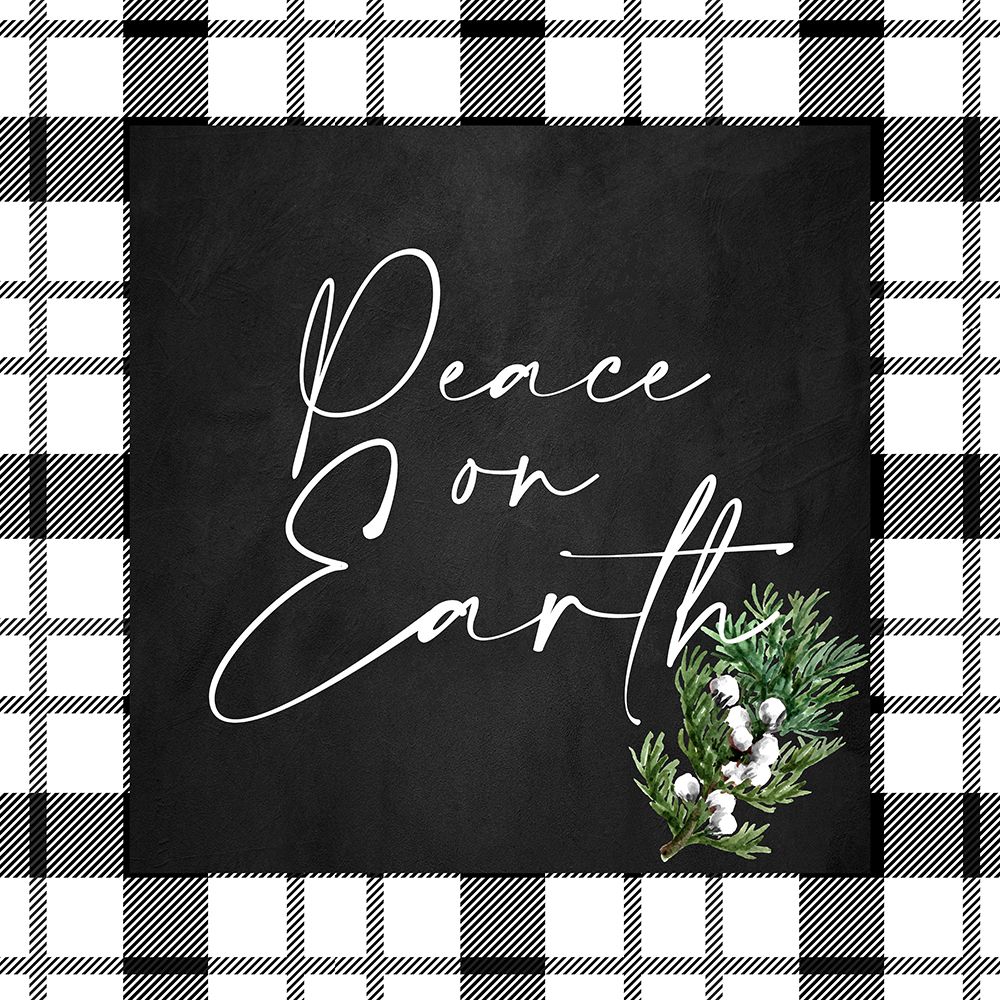 Peace On Earth Plaid art print by Kimberly Allen for $57.95 CAD