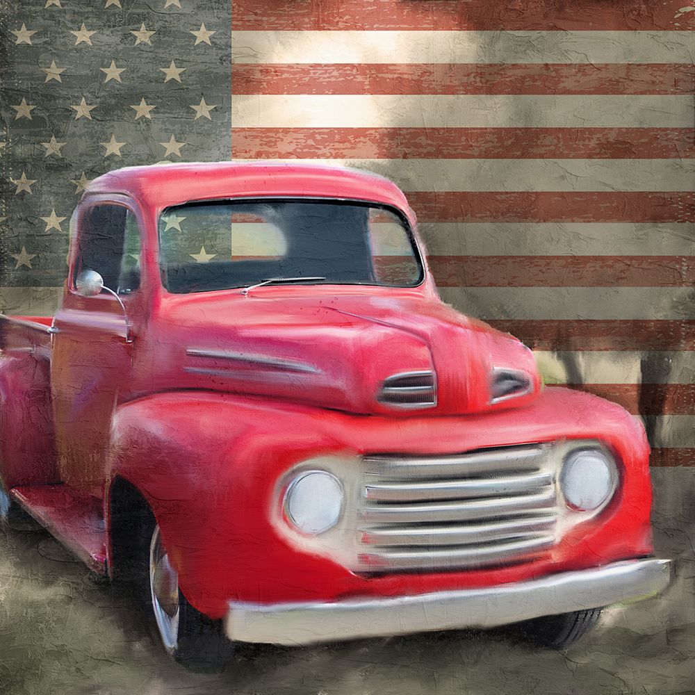 Vintage USA Truck art print by Kimberly Allen for $57.95 CAD