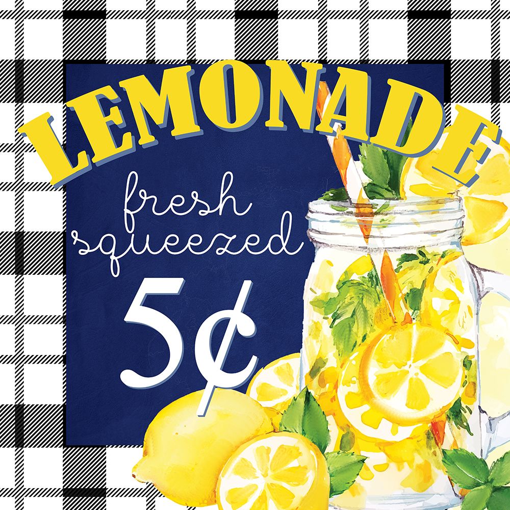 Lemon Plaid 4 art print by Kimberly Allen for $57.95 CAD
