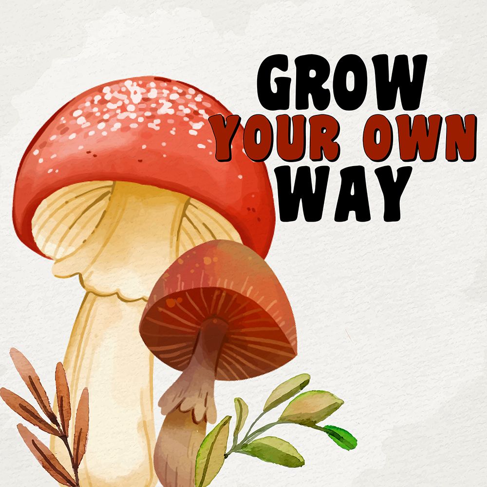 Mushrooms And Leaves 3 art print by Kimberly Allen for $57.95 CAD