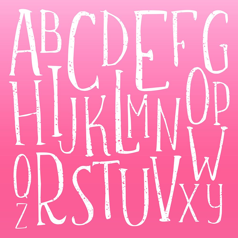 ABC Pink Ombre art print by Kimberly Allen for $57.95 CAD