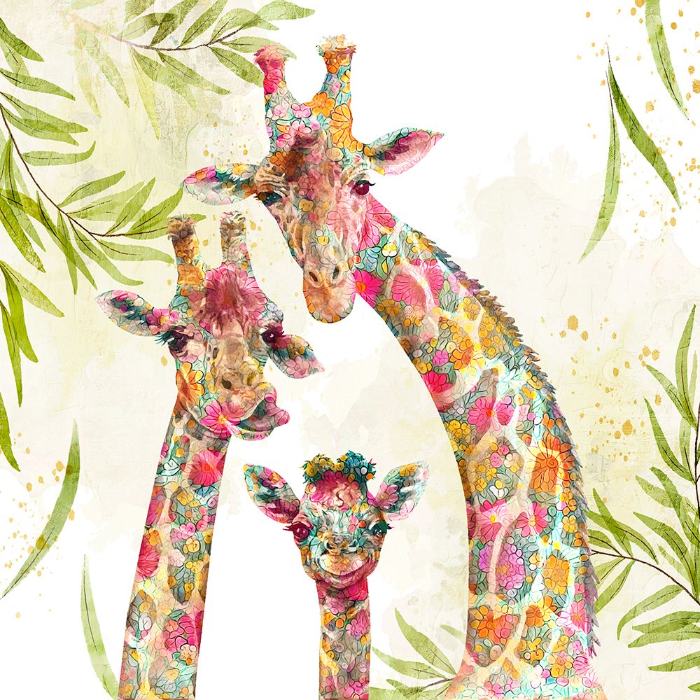 Giraffe Family art print by Kimberly Allen for $57.95 CAD