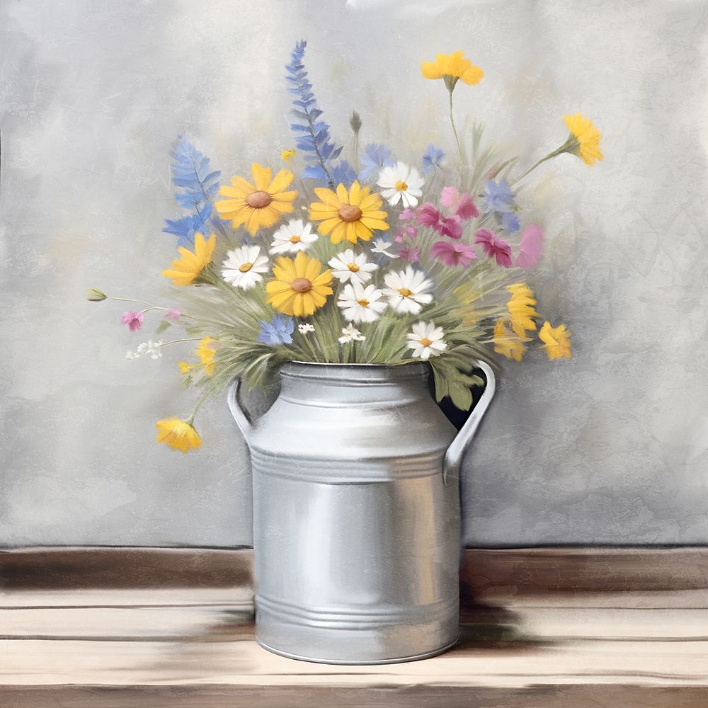 Milkcan Floral art print by Kimberly Allen for $57.95 CAD