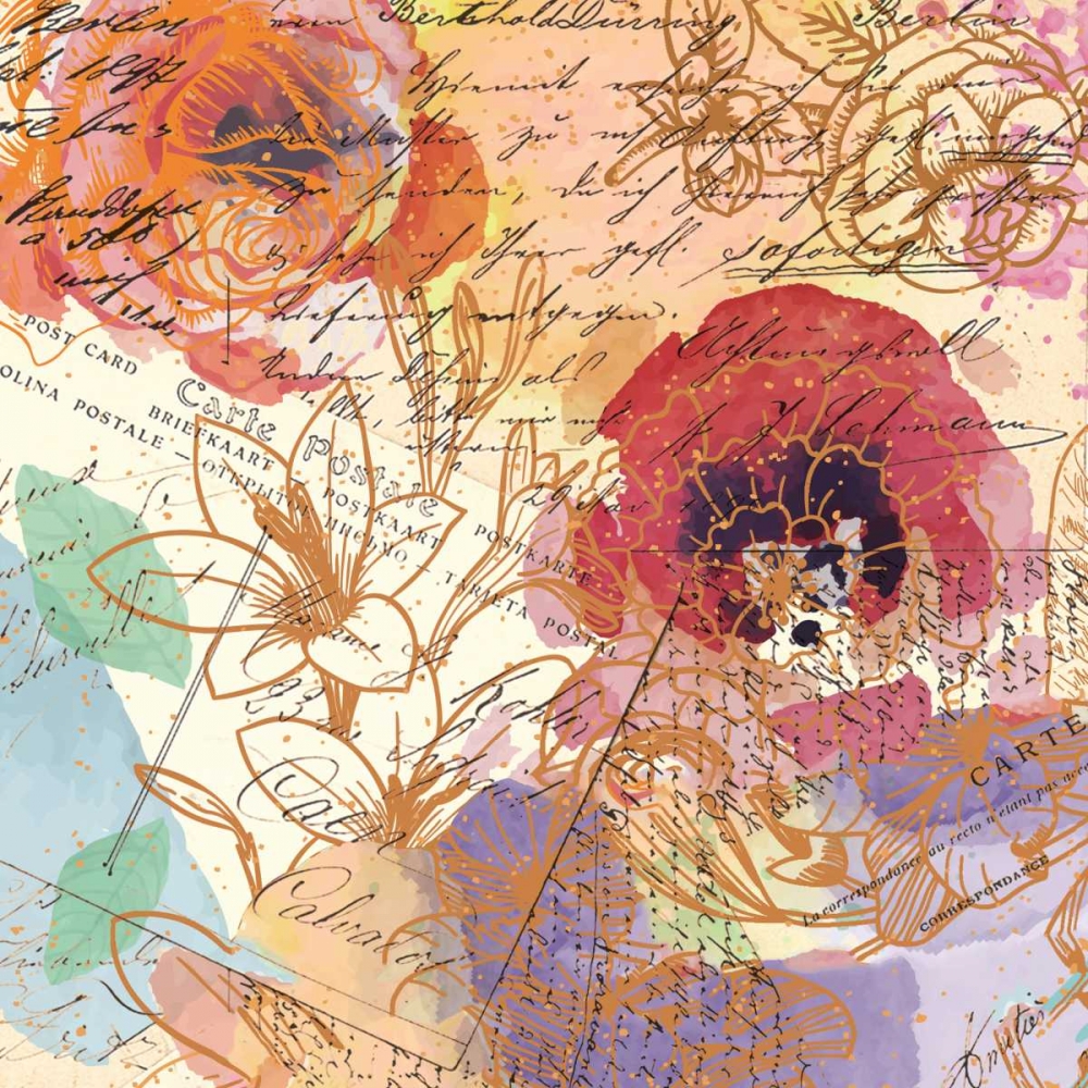 Postage Rose 1 art print by Kimberly Allen for $57.95 CAD