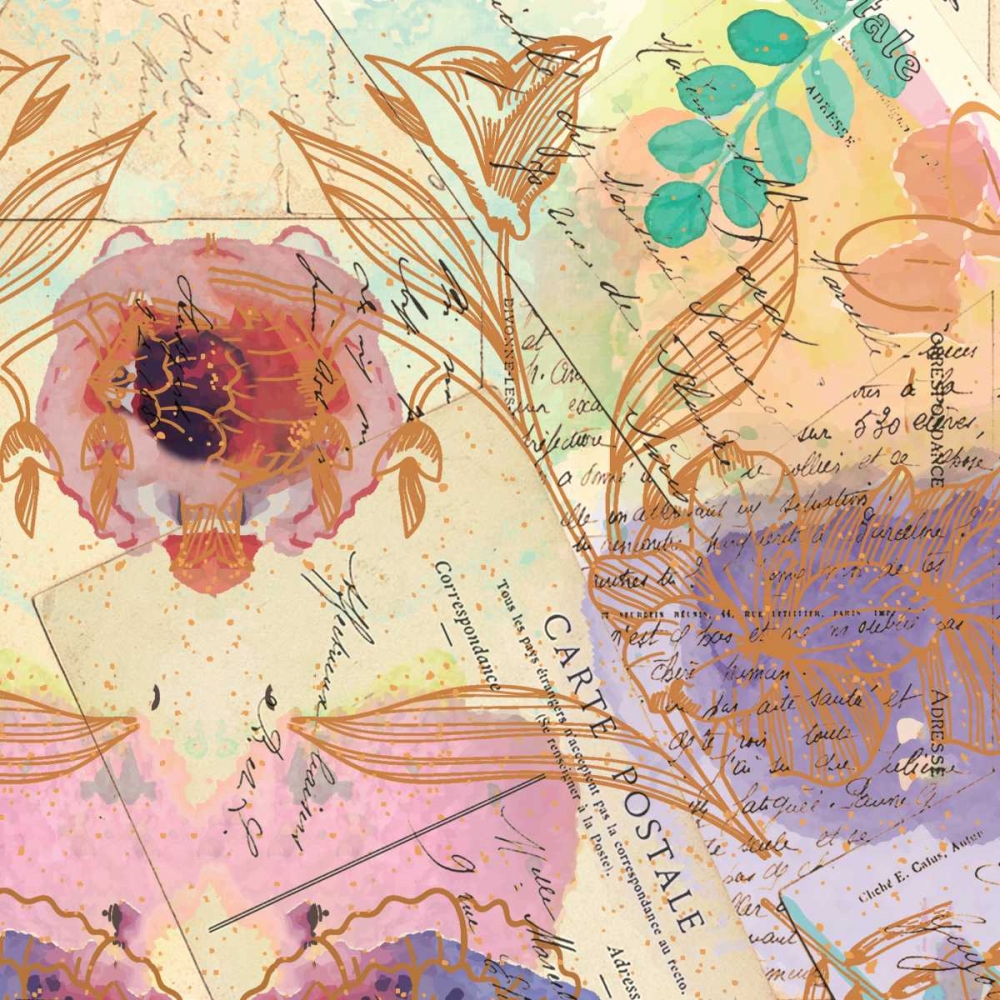 Postage Rose 2 art print by Kimberly Allen for $57.95 CAD
