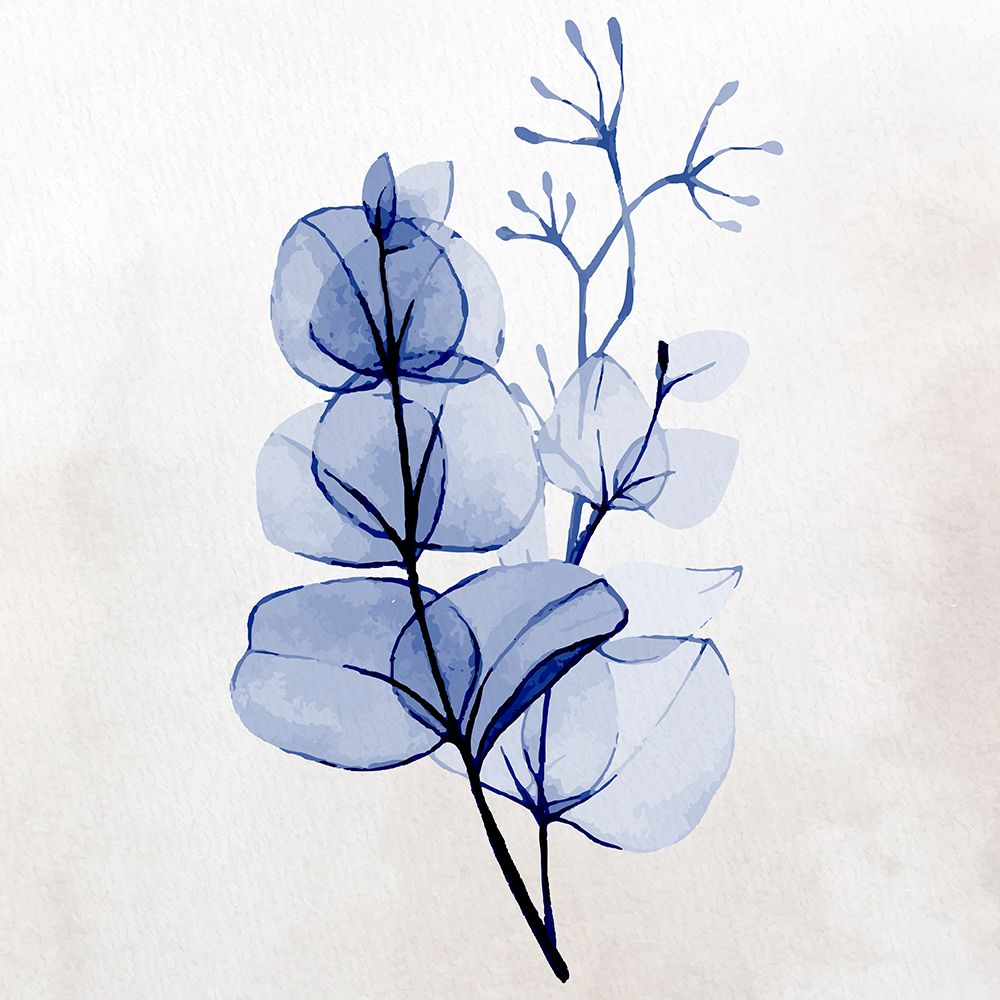 Blue Watercolor Petals 1 art print by Kimberly Allen for $57.95 CAD