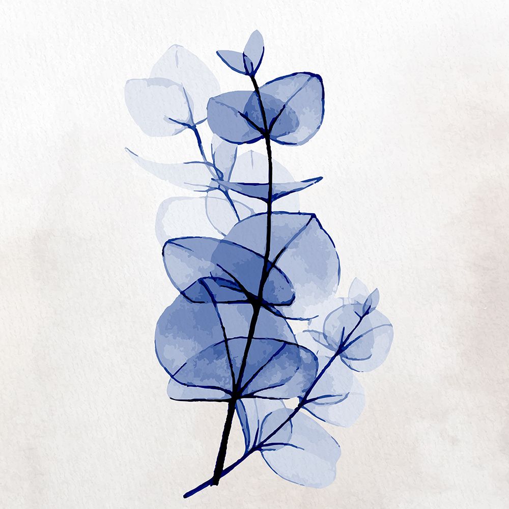 Blue Watercolor Petals 3 art print by Kimberly Allen for $57.95 CAD