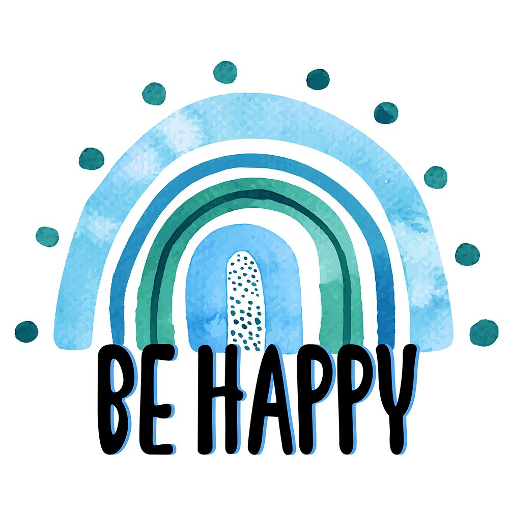 Be Happy Rainbow Bright art print by Kimberly Allen for $57.95 CAD