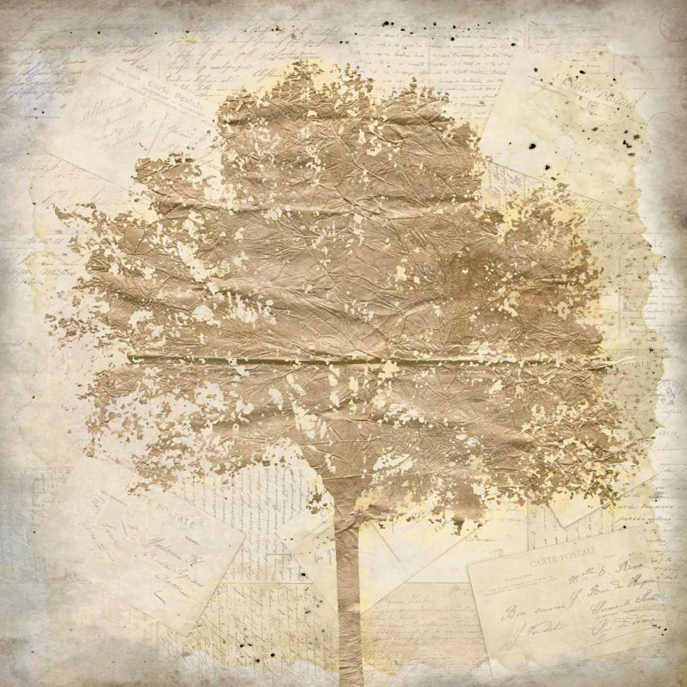 Tree Silhouette Gold Craft 1 art print by Kimberly Allen for $57.95 CAD