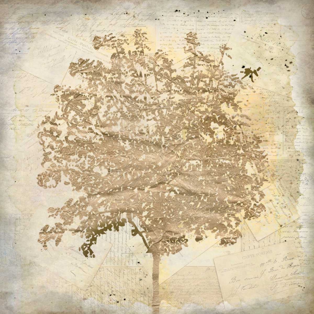 Tree Silhouette Gold Craft 2 art print by Kimberly Allen for $57.95 CAD
