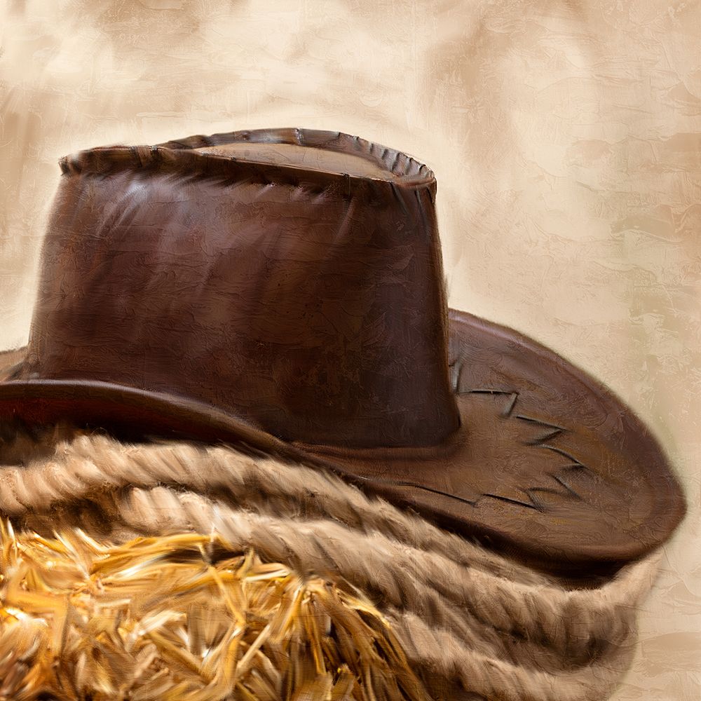 Cowboy Hat And Rope art print by Kimberly Allen for $57.95 CAD