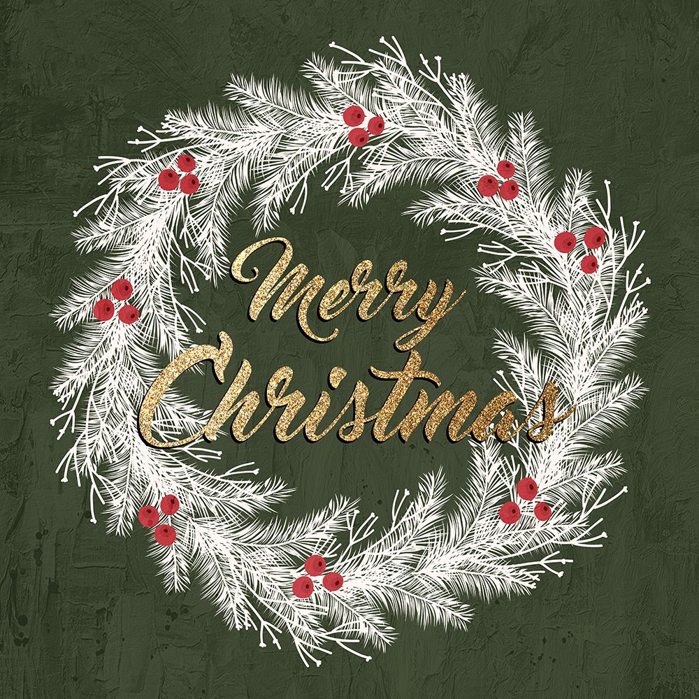 Merry Christmas Gold art print by Kimberly Allen for $57.95 CAD