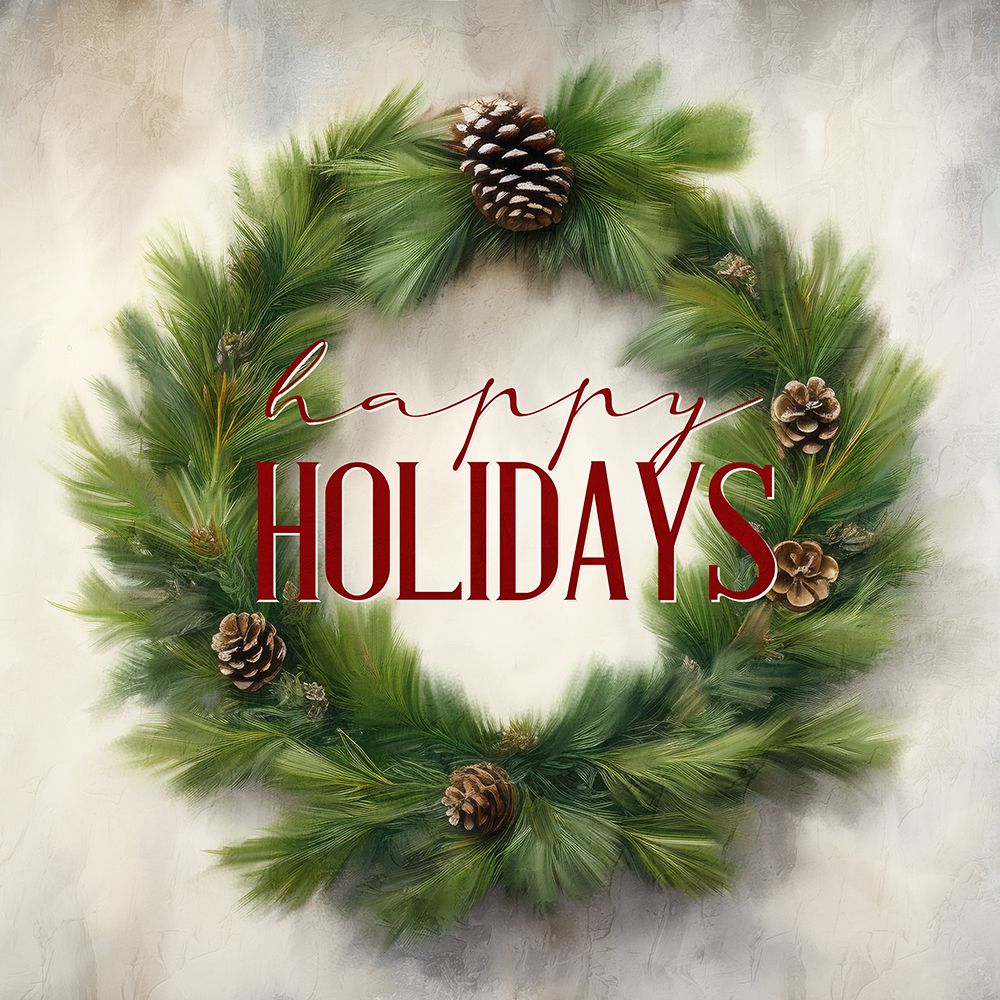 Holiday Wreath art print by Kimberly Allen for $57.95 CAD