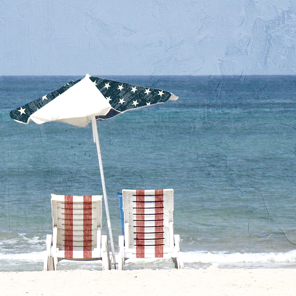 USA Beach Stripes 2 art print by Kimberly Allen for $57.95 CAD