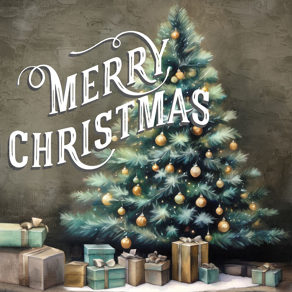 Merry Christmas Tree art print by Kimberly Allen for $57.95 CAD
