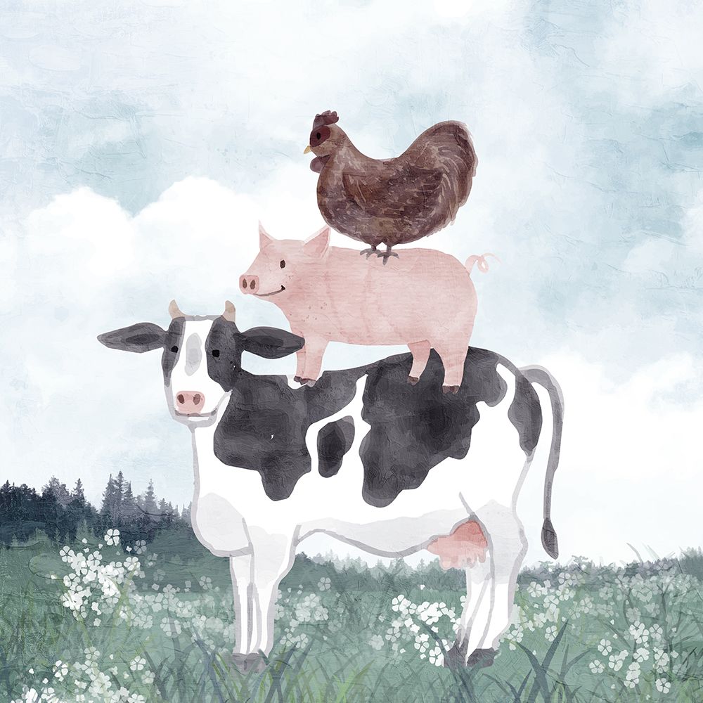 Blue Sky Farm Muted 2 art print by Kimberly Allen for $57.95 CAD