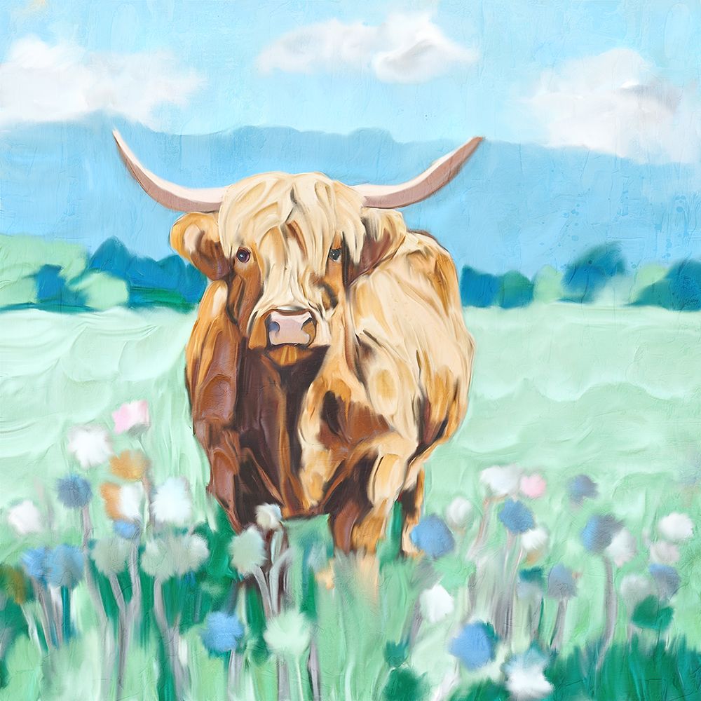 Blue Sky Highland art print by Kimberly Allen for $57.95 CAD