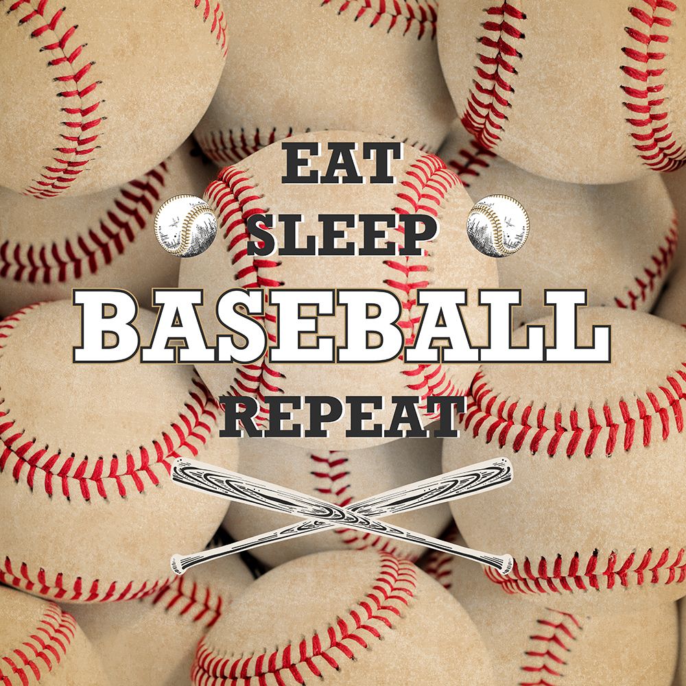 Eat Sleep Baseball art print by Kimberly Allen for $57.95 CAD