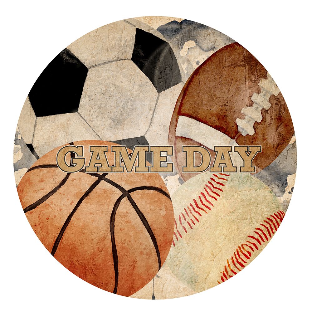 Game Day Balls Circle art print by Kimberly Allen for $57.95 CAD