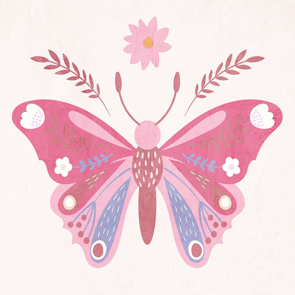 Folk Butterfly 1 art print by Kimberly Allen for $57.95 CAD