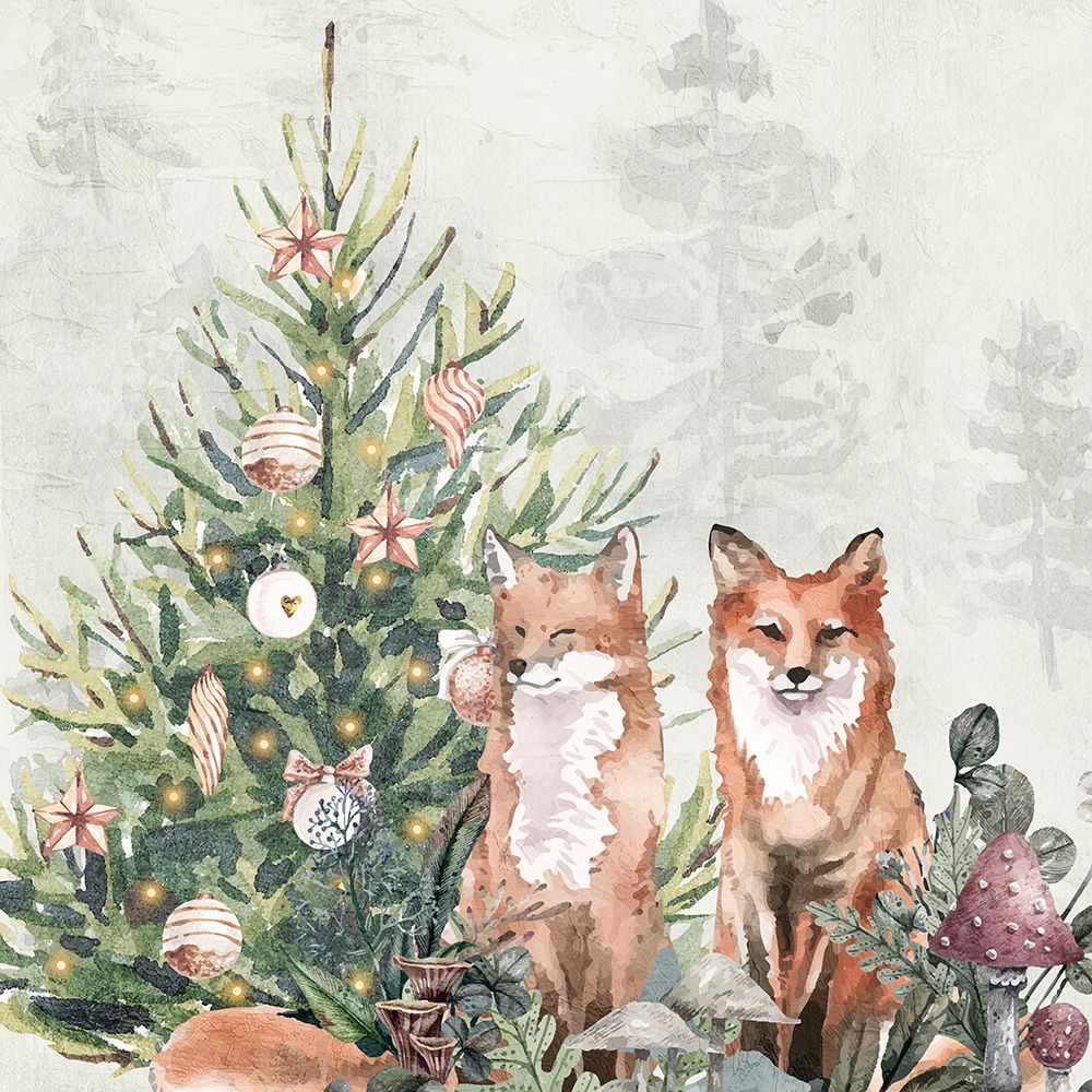 Foxy Christmas art print by Kimberly Allen for $57.95 CAD