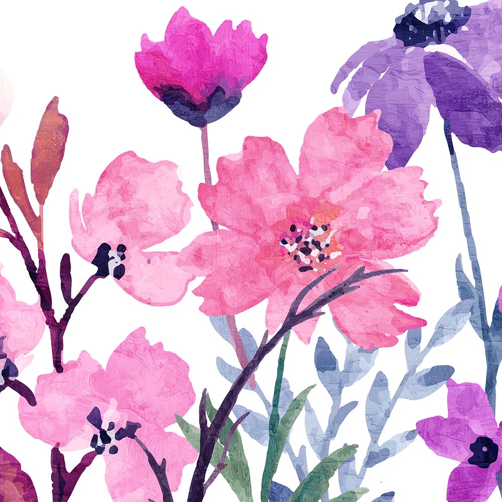 Bright Wildflower Square 1 art print by Kimberly Allen for $57.95 CAD