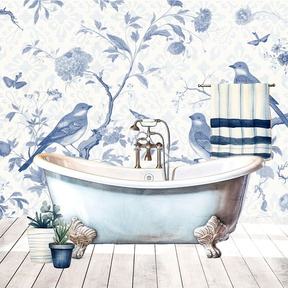 Wallpaper Bath 1 art print by Kimberly Allen for $57.95 CAD