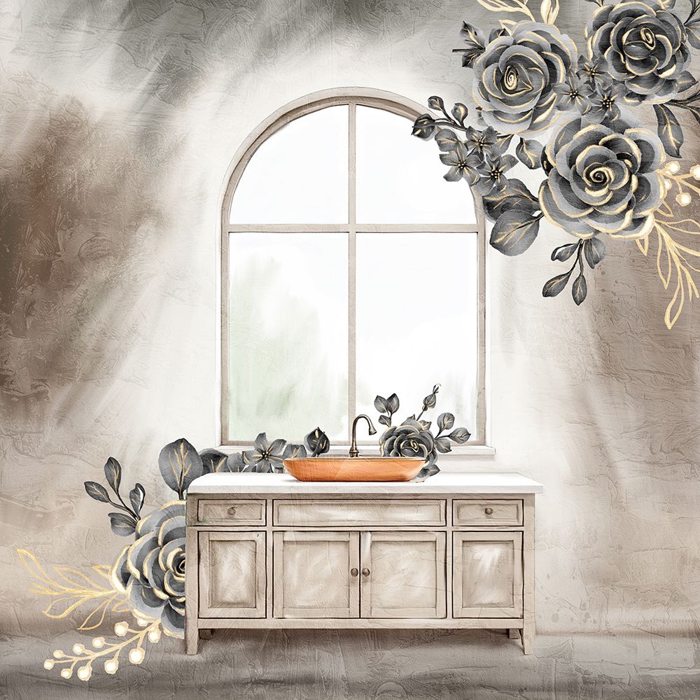 Copper Bath Black And Gold 2 art print by Kimberly Allen for $57.95 CAD