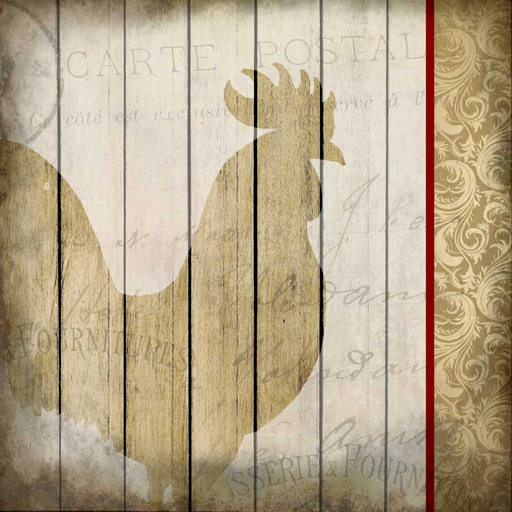 Damask Rooster 2 art print by Kimberly Allen for $57.95 CAD
