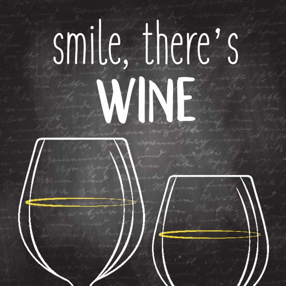 Smile Theres Wine art print by Kimberly Allen for $57.95 CAD