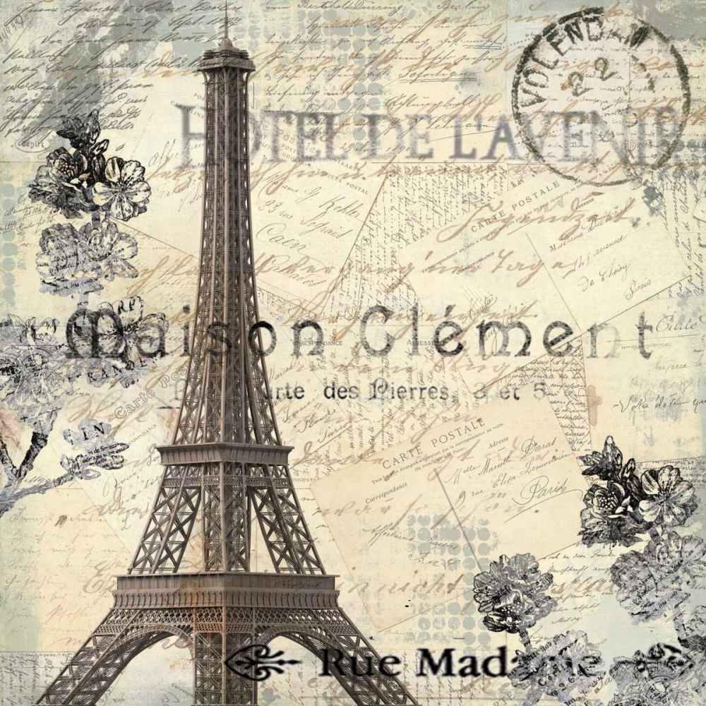 Paris Carte Postale 1 art print by Kimberly Allen for $57.95 CAD