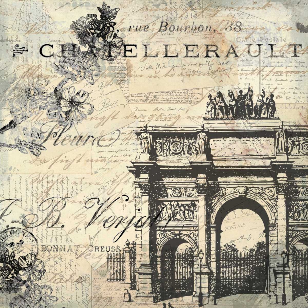 Paris Carte Postale 2 art print by Kimberly Allen for $57.95 CAD