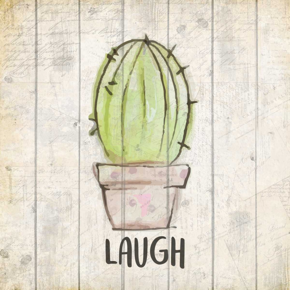 Watercolor Cactus Laugh art print by Kimberly Allen for $57.95 CAD