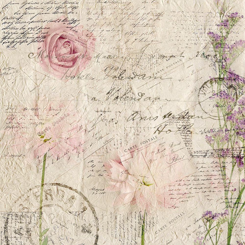 Carte Postal Florals 2 art print by Kimberly Allen for $57.95 CAD