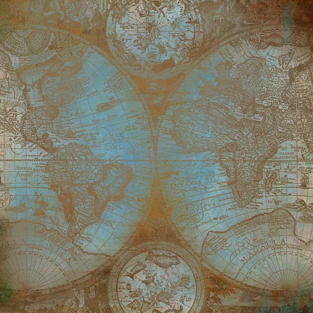 Map of The World art print by Kimberly Allen for $57.95 CAD