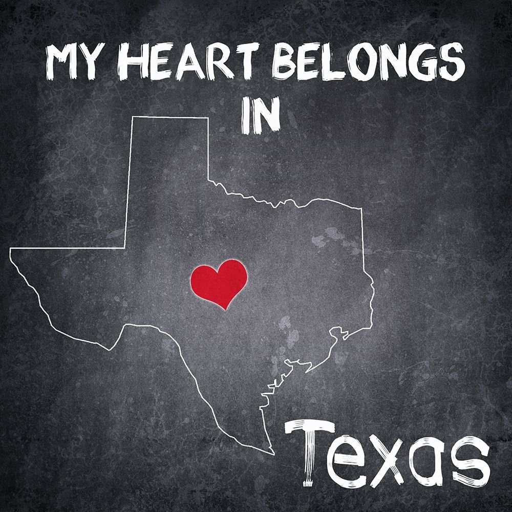 My Heart TX art print by Kimberly Allen for $57.95 CAD