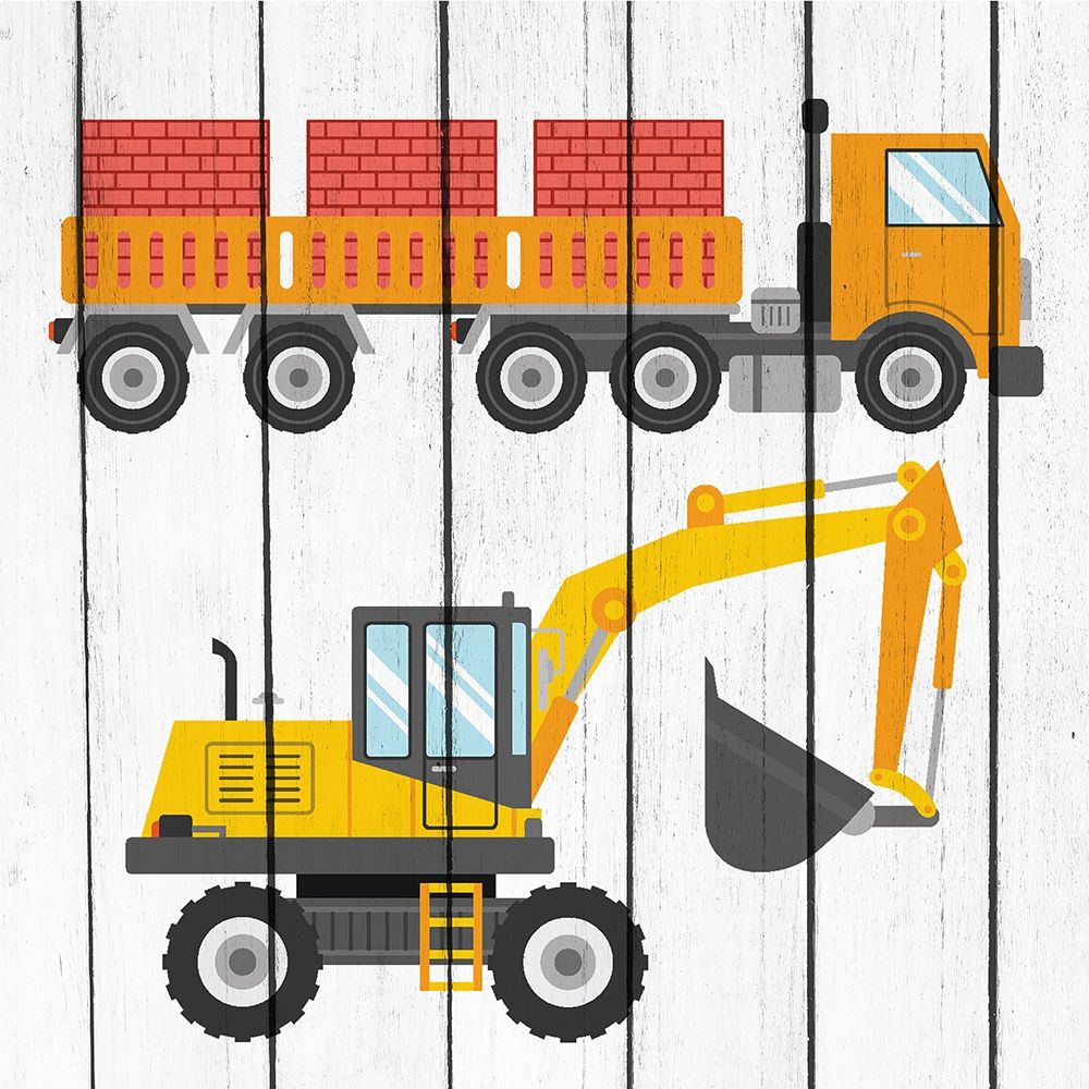Tractor and Trucks 3 art print by Kimberly Allen for $57.95 CAD