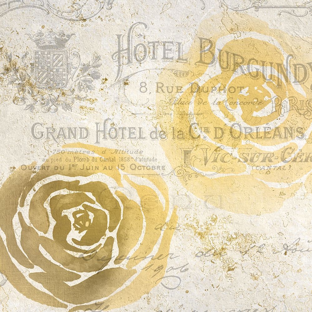 Golden Floral 1 art print by Kimberly Allen for $57.95 CAD