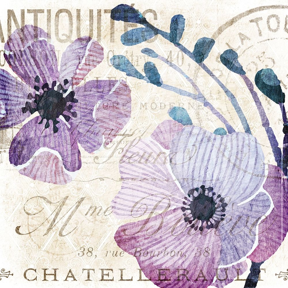 Soft Floral Purple 1 art print by Kimberly Allen for $57.95 CAD