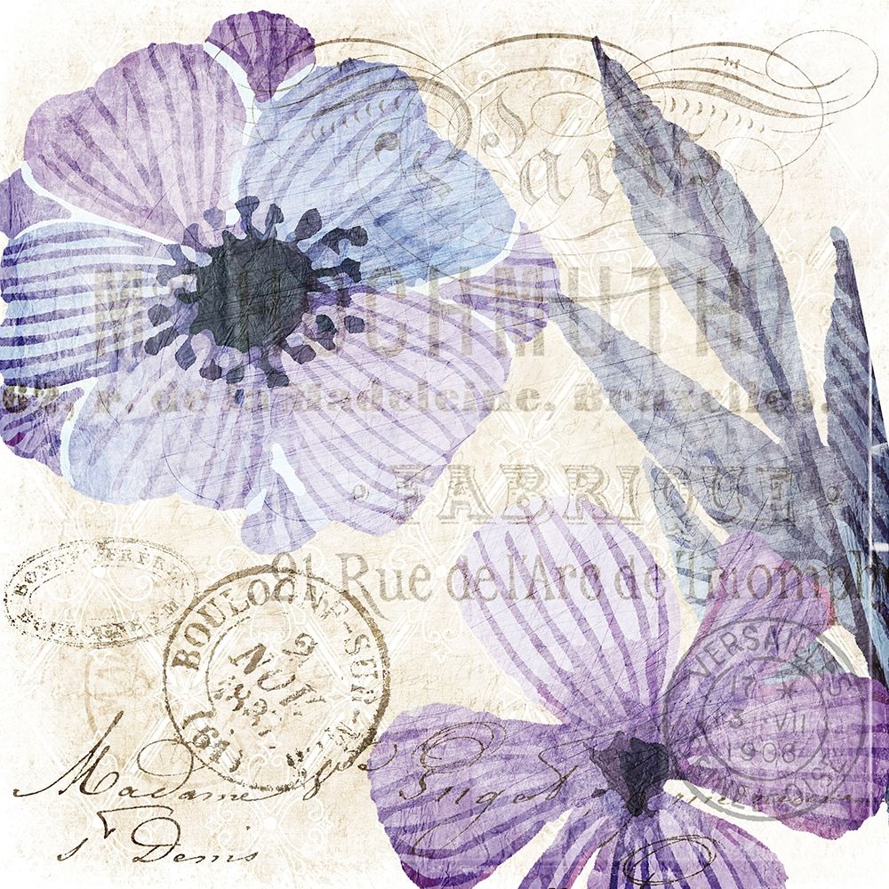 Soft Floral Purple 2 art print by Kimberly Allen for $57.95 CAD