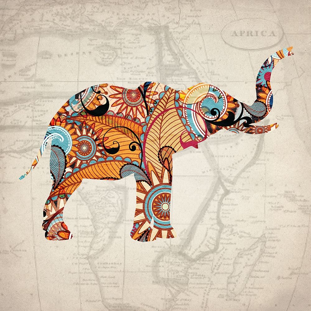 Elephant Orange 3 art print by Kimberly Allen for $57.95 CAD