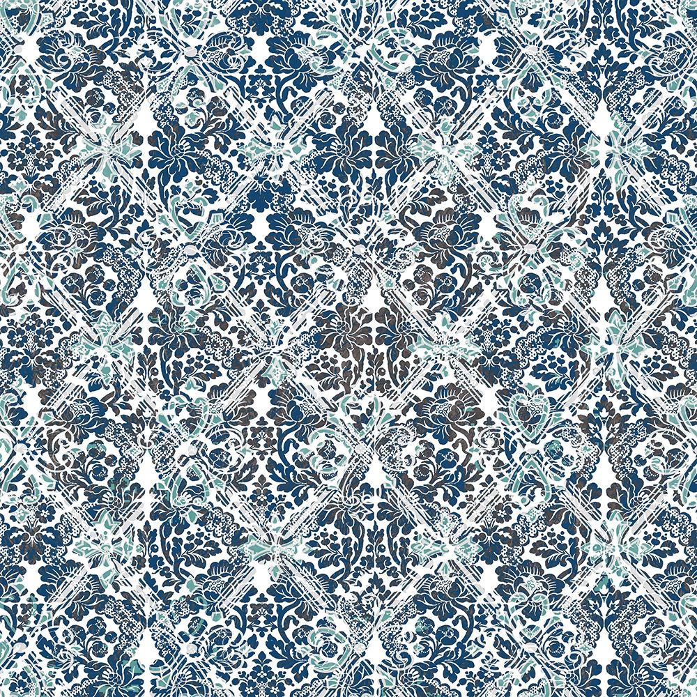 Soft Floral Blue Pattern 3 art print by Kimberly Allen for $57.95 CAD