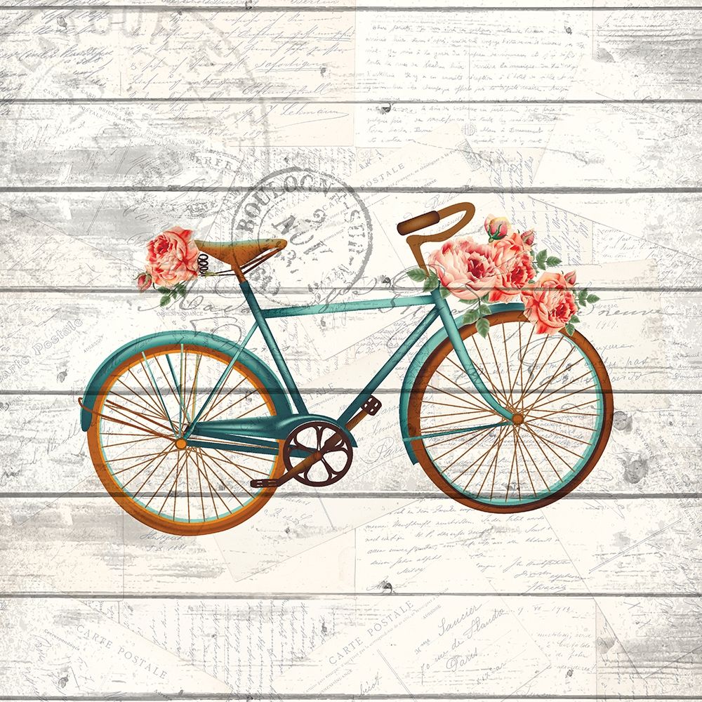 Carte Postal Bike 1 art print by Kimberly Allen for $57.95 CAD
