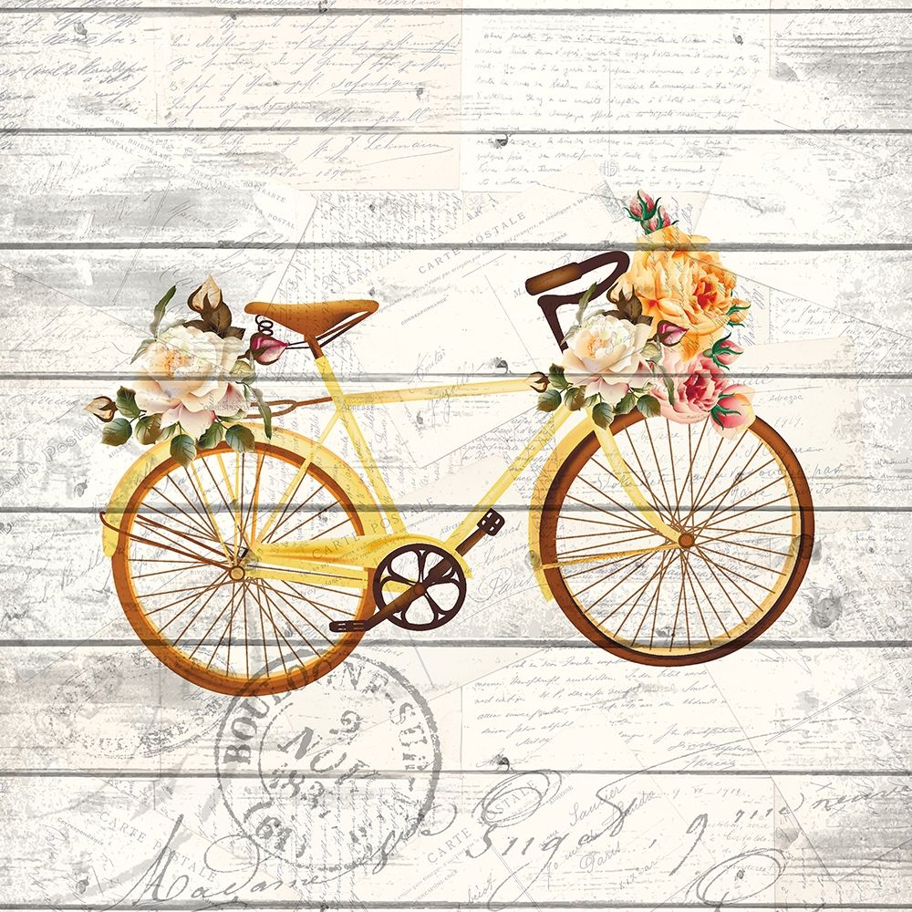 Carte Postal Bike 2 art print by Kimberly Allen for $57.95 CAD