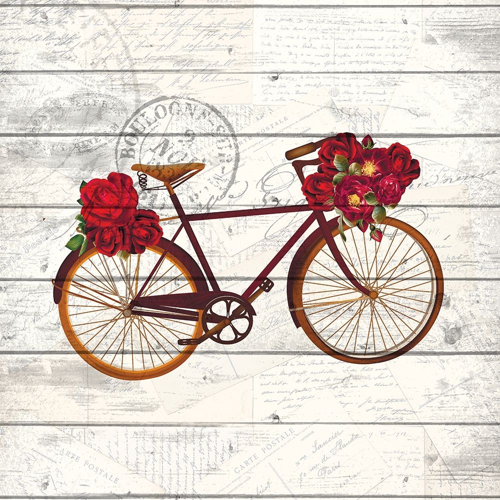 Carte Postal Bike 3 art print by Kimberly Allen for $57.95 CAD