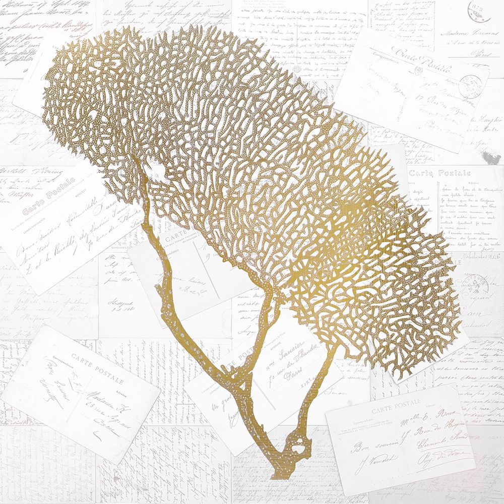 Gold Coral 2 art print by Kimberly Allen for $57.95 CAD